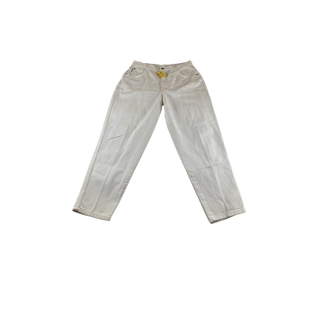 White Straight Leg Mom Jeans Gitano Petite Size 16S Modern 10 Short Vintage